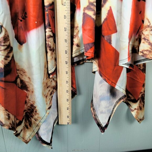 Rose Gal Christmas Cat Dress 1X 16 Black Kittens Holiday Party Sexy Off Shoulder - Picture 8 of 14